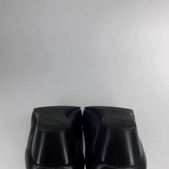 Women's Black Leather Open Toe Wedge Shoe by Sparrow Size 8.5.  Made in Brazil. - Picture 14 of 14
